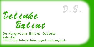 delinke balint business card