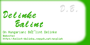 delinke balint business card